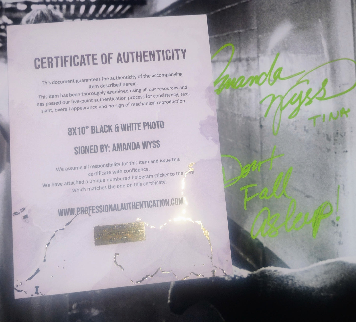 Amanda Wyss Hand Signed Autograph 8x10 Photo COA A Nightmare On Elm Street