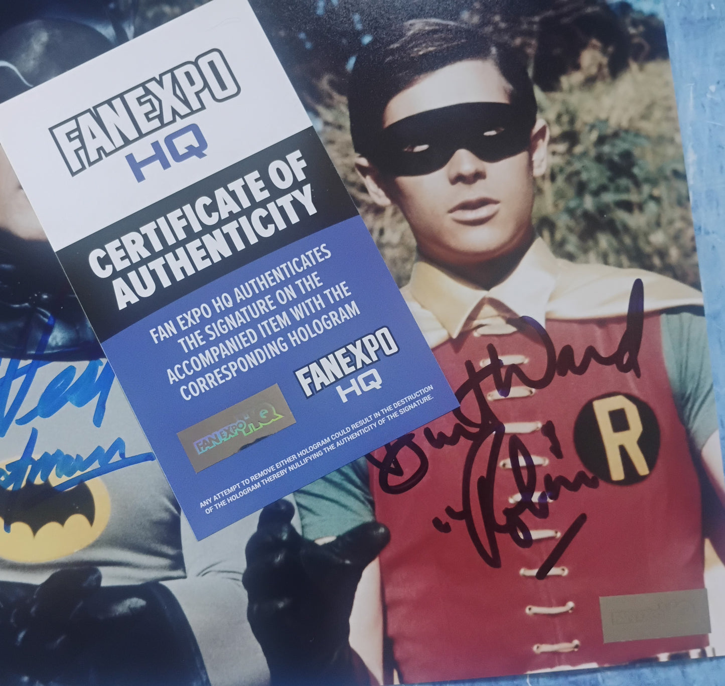 Adam West & Burt Ward Hand Signed Autograph 8x10 Photo COA Batman