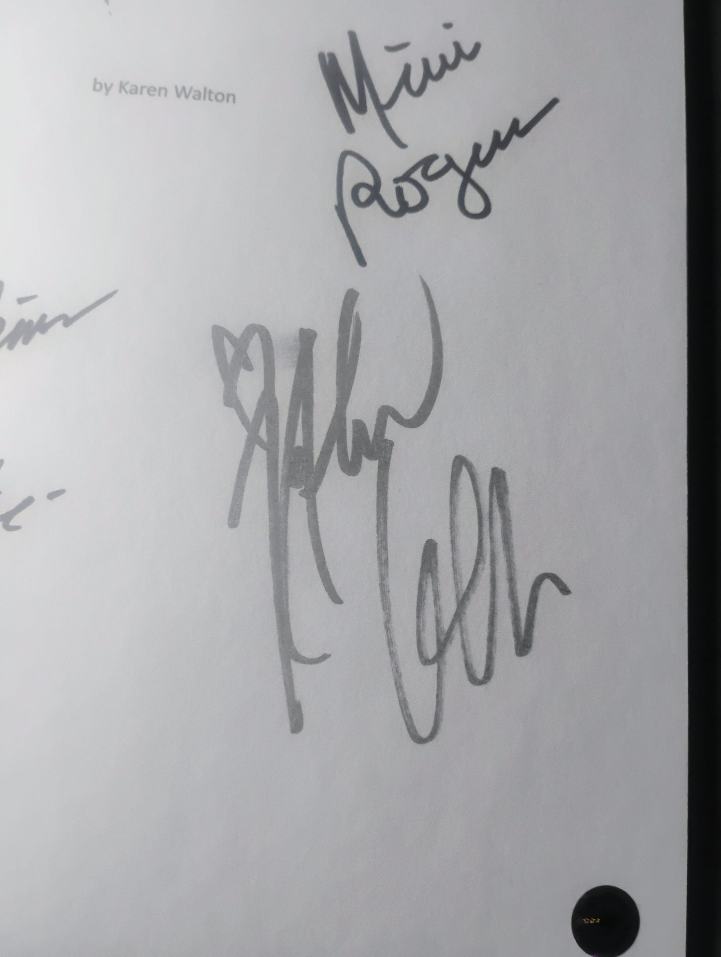 Ginger Snaps Cast Hand Signed Autograph Script Hand Signed Autograph COA Katherine Isabelle, Emily Perkins & Mimi Rogers