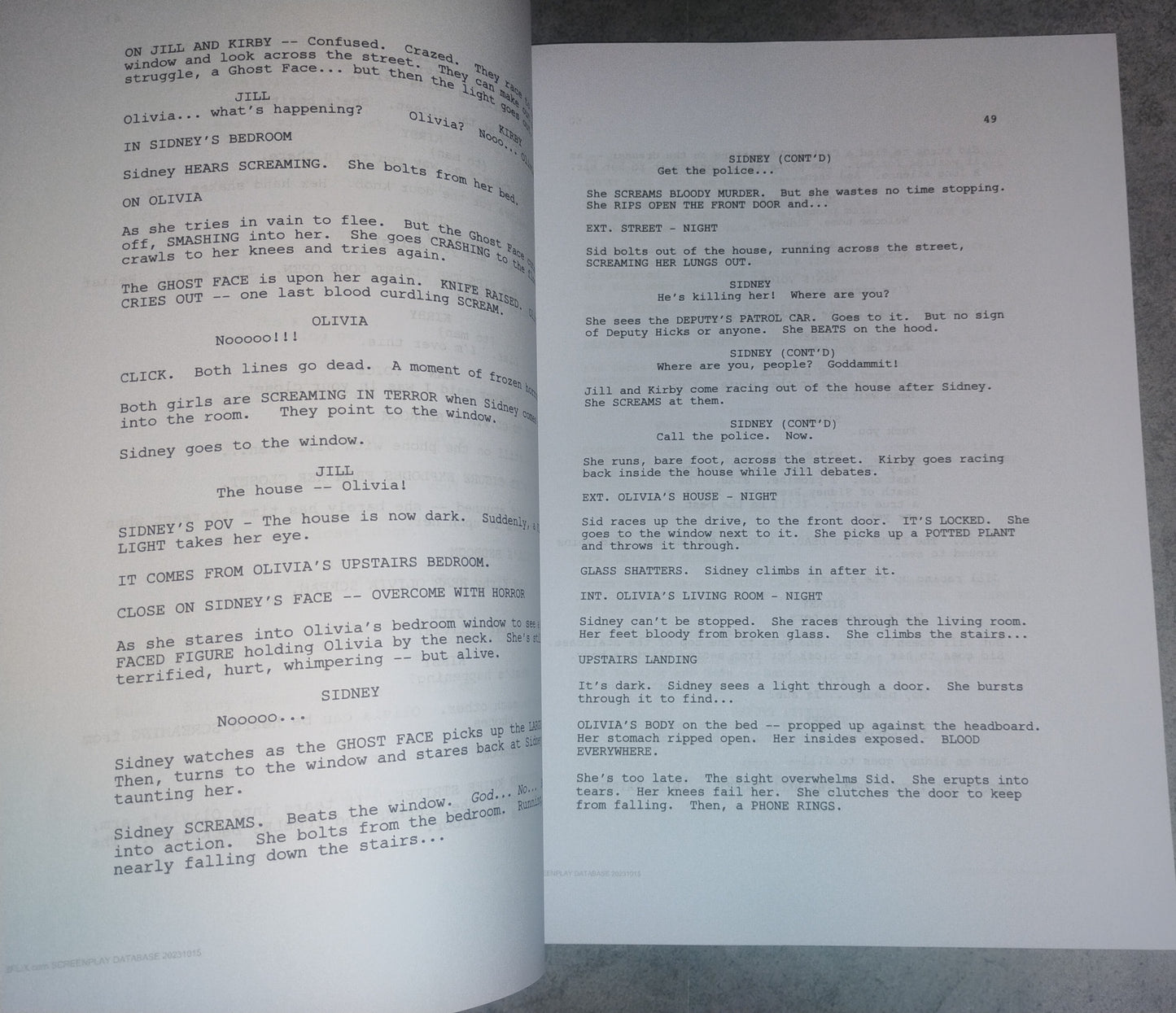 Scream 4 Hand Signed Autograph Script COA Neve Campbell, Emma Roberts, Hayden Panettiere & Lucy Hale