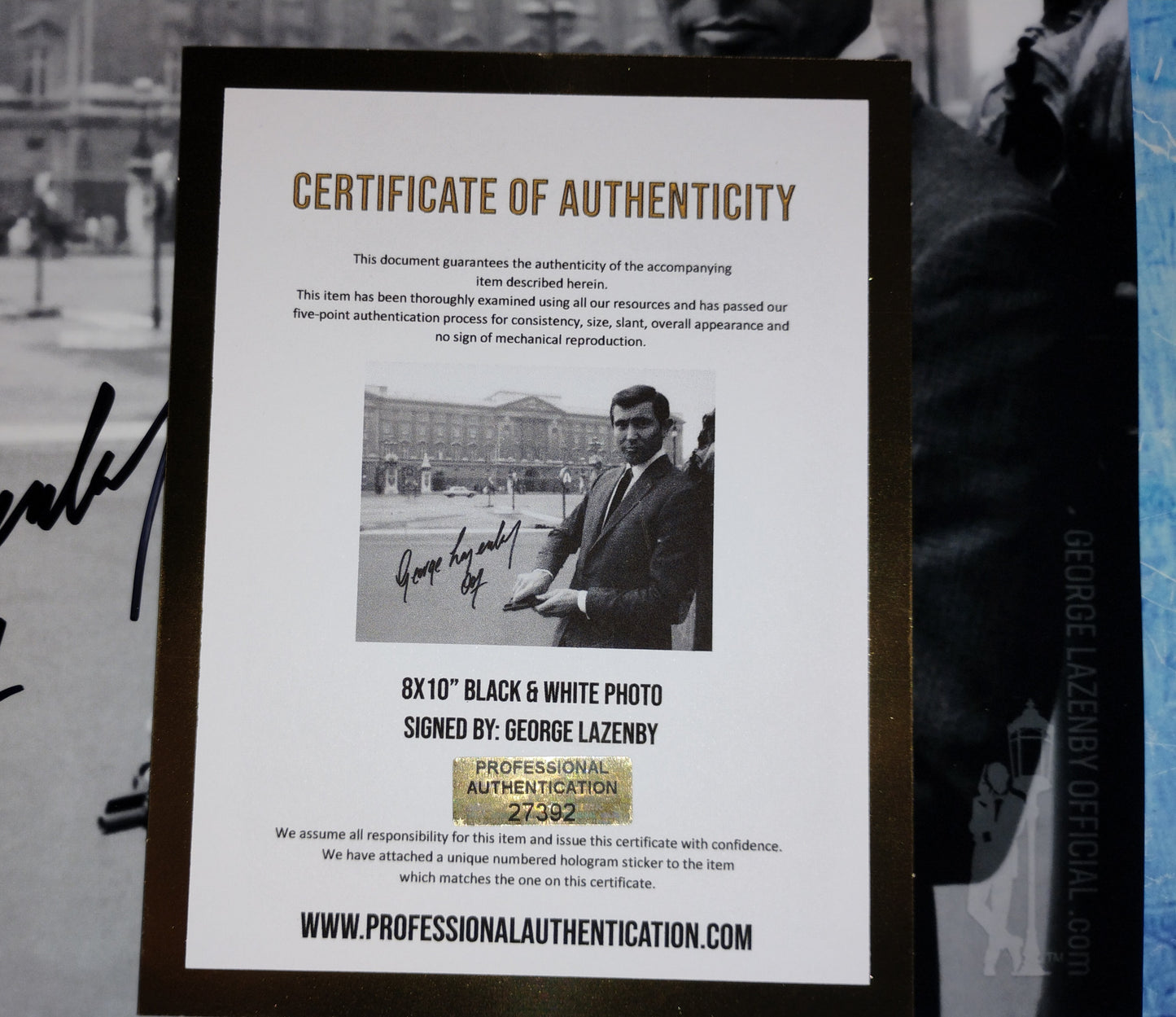 George Lazenby Hand Signed Autograph 8x10 Photo COA James Bond