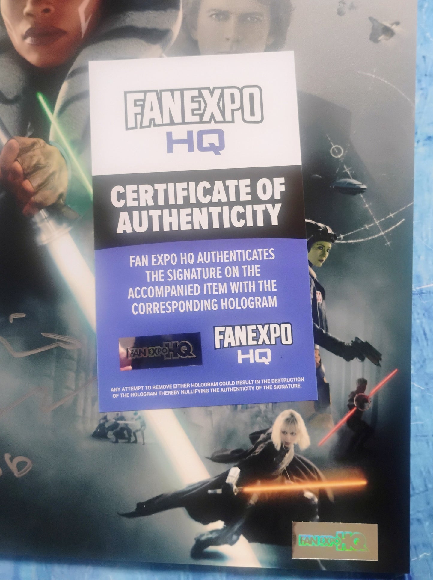 Hayden Christensen & Rosario Dawson Hand Signed Autograph 8x10 Photo COA Star Wars Ahsoka