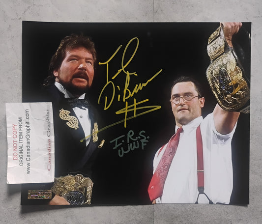 Ted DiBaise & I.R.S. Mike Rotunda Hand Signed Autograph 8x10 Photo COA