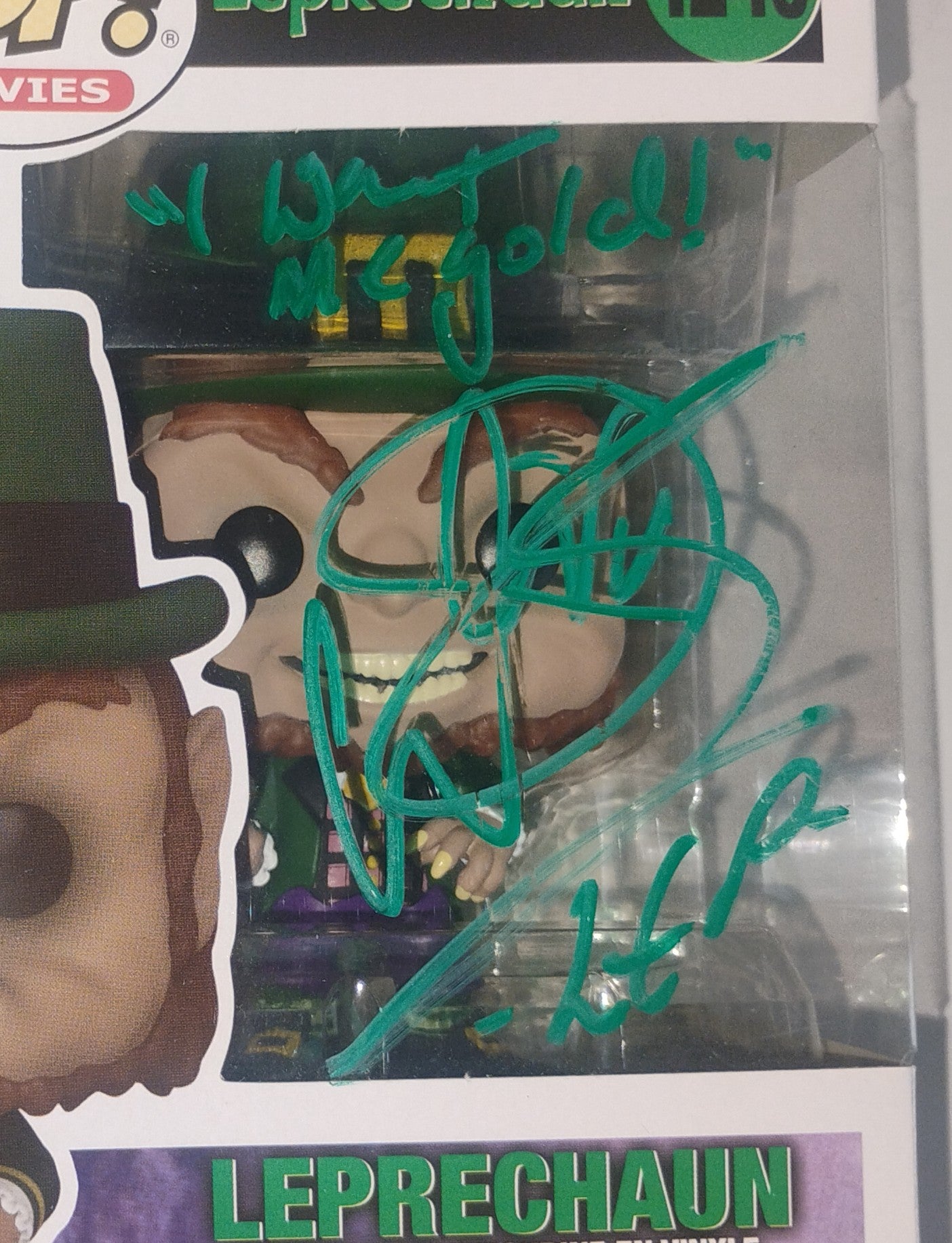 Warwick Davis Hand Signed Autograph Leprechaun Funko Pop COA