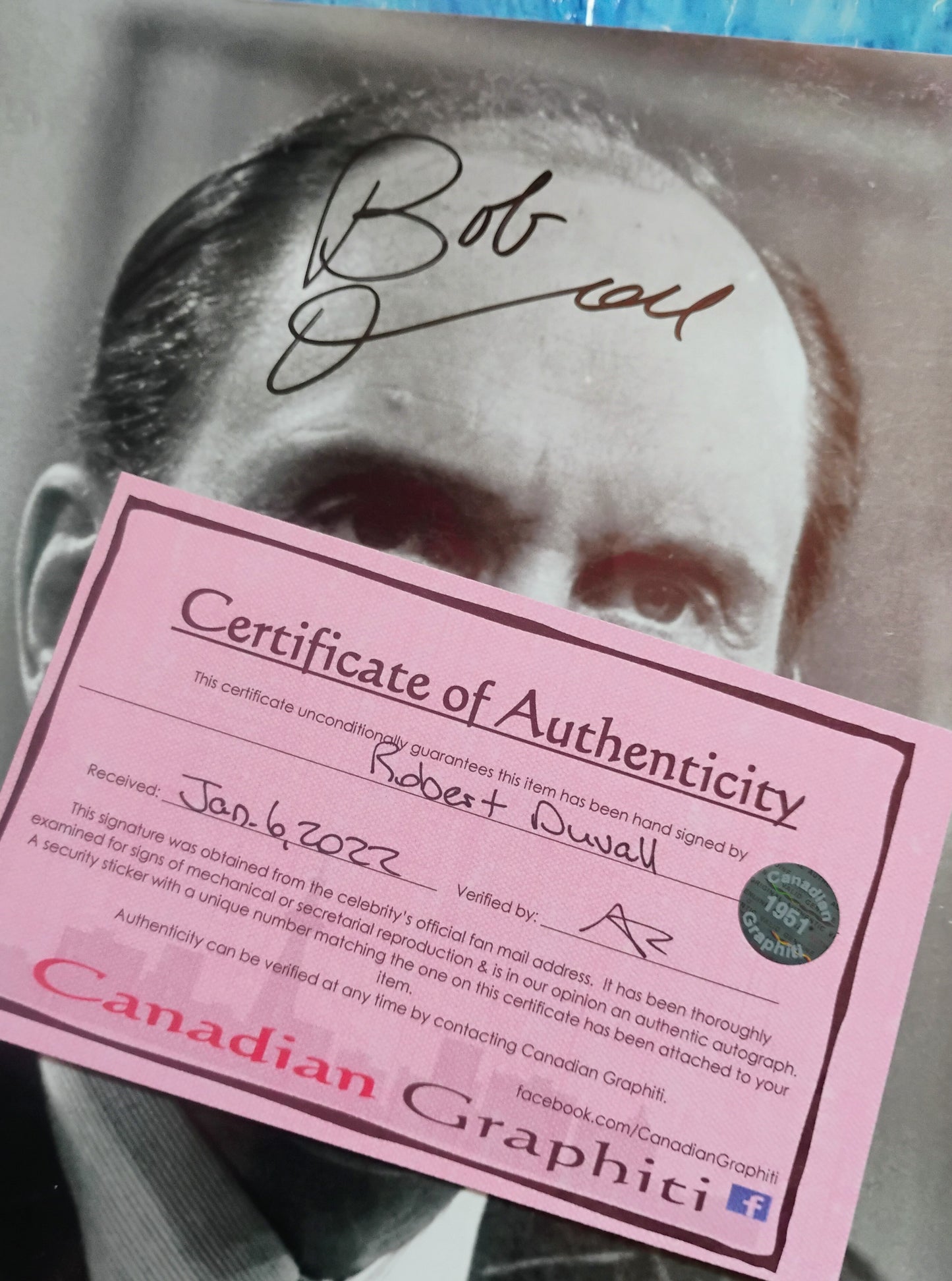 Robert Duvall Hand Signed Autograph 8x10 Photo COA