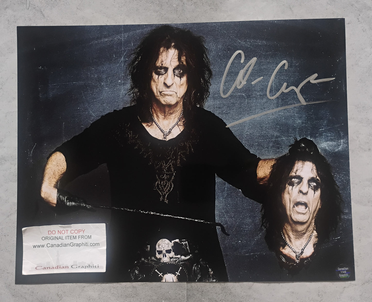 Alice Cooper Hand Signed Autograph 11x14 Photo COA