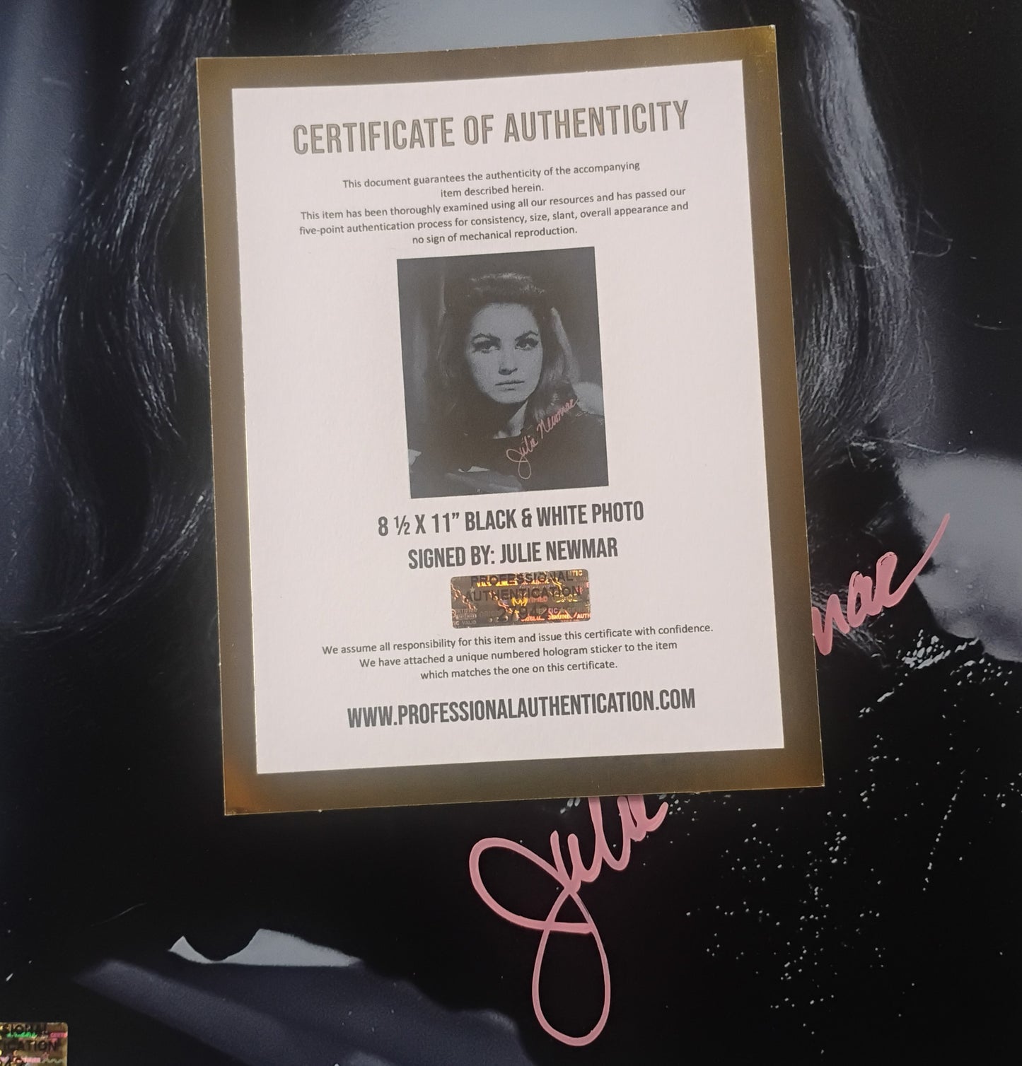 Julie Newmar Hand Signed Autograph Photo COA Catwoman