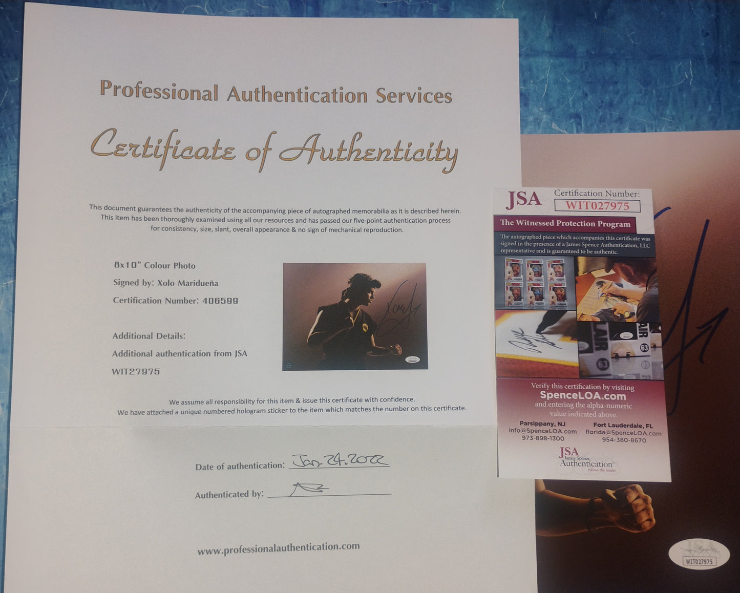 Xolo Mariduena Hand Signed Autograph 8x10 Photo JSA COA Cobra Kai