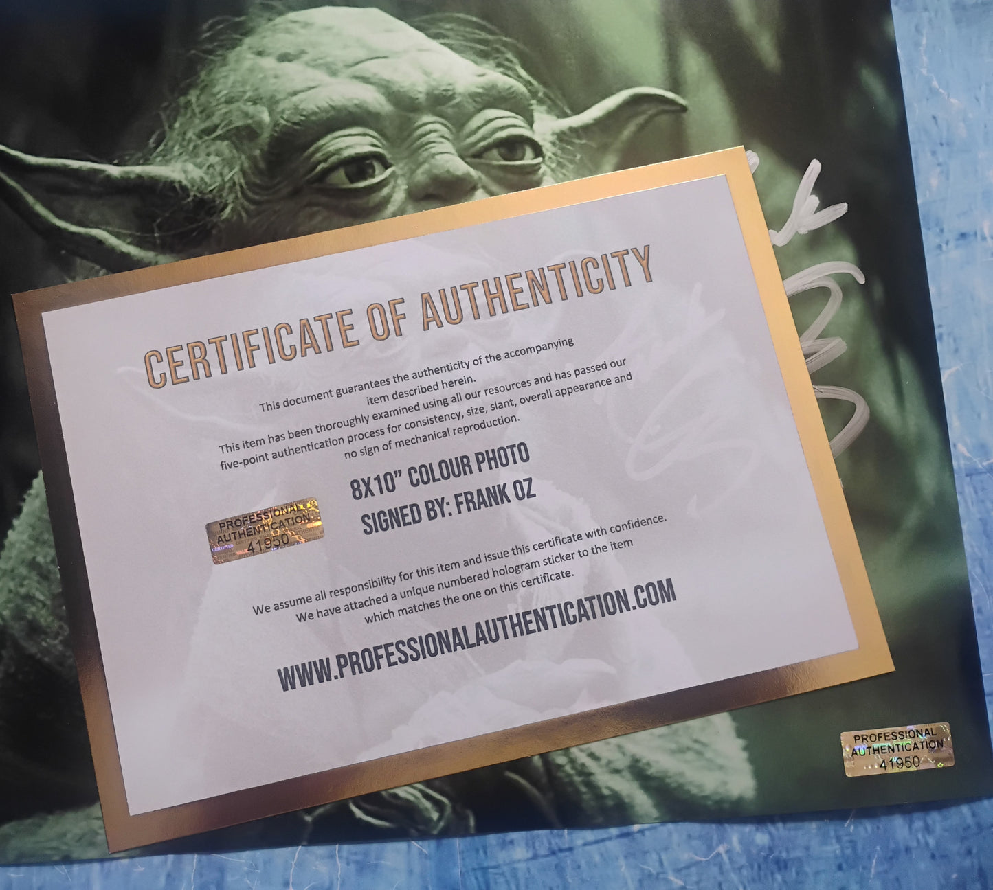 Frank Oz Hand Signed Autograph 8x10 Photo COA Star Wars