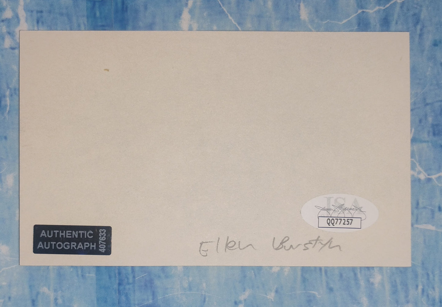 Ellen Burstyn Hand Signed Autograph Index Card JSA COA