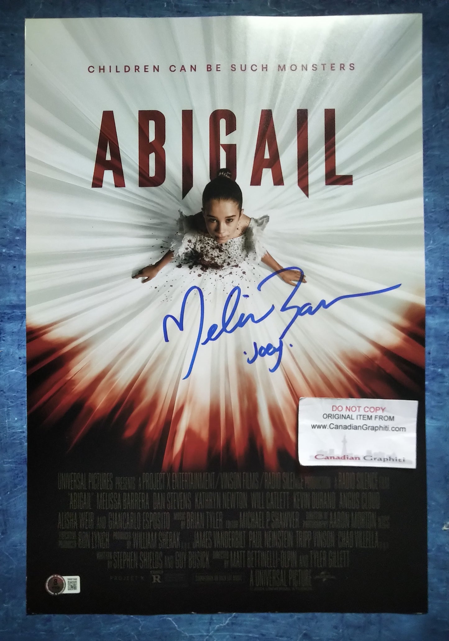 Melissa Barrera Hand Signed Autograph 12x18 Photo BAS COA Abigail