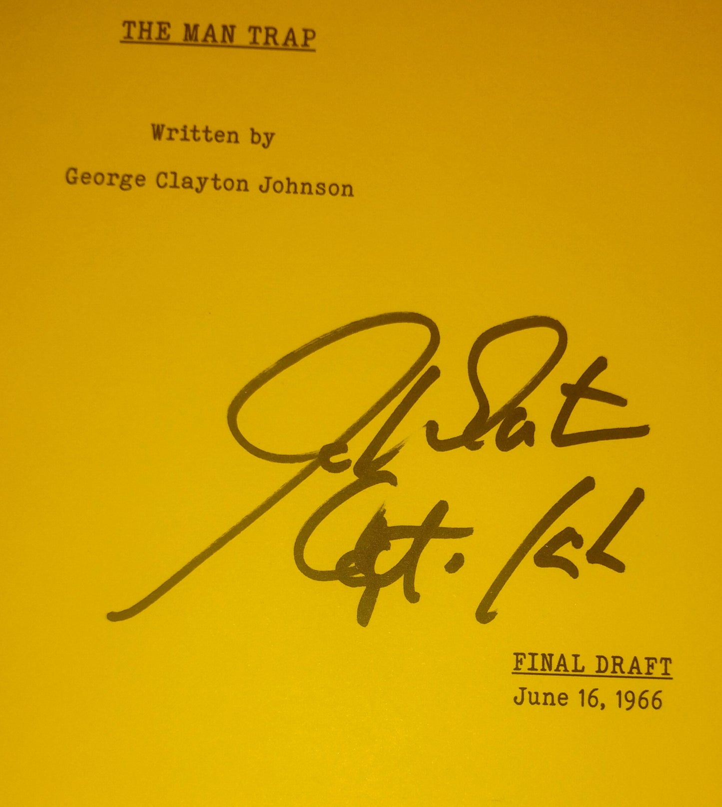 William Shatner Hand Signed Autograph Star Trek Script OPix COA