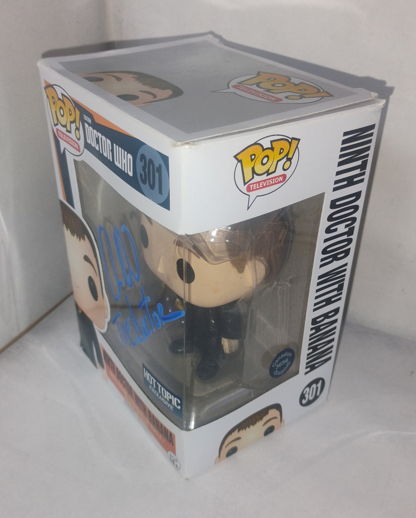 Christopher Eccleston Hand Signed Autograph Doctor Who Funko Pop COA