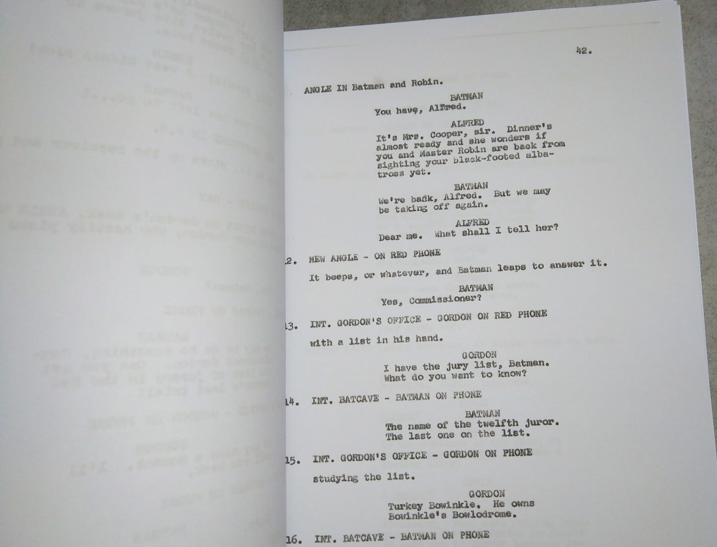 Adam West & Burt Ward Hand Signed Autograph Batman Script COA