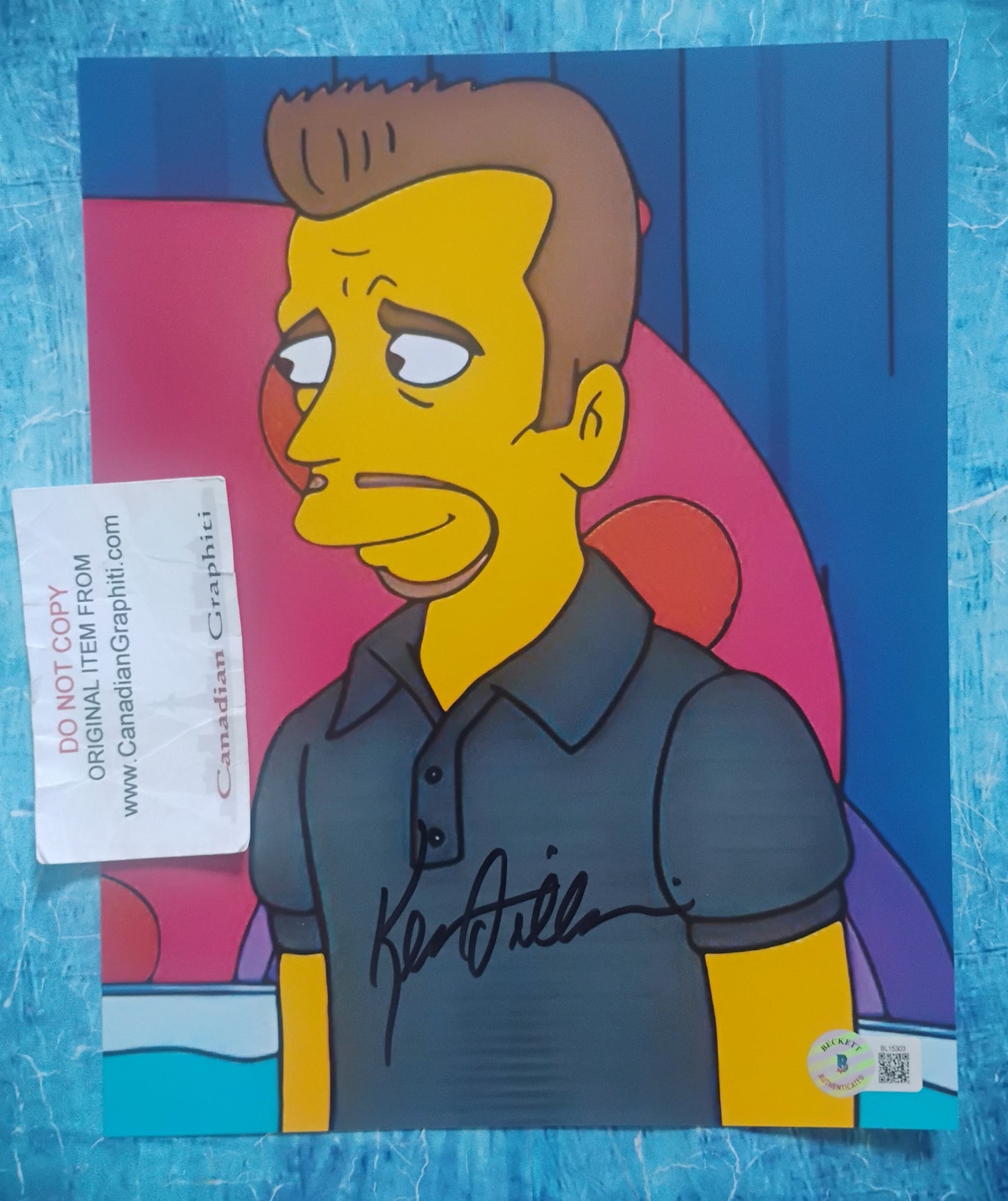 Kevin Dillon Hand Signed Autograph 8x10 Photo BAS COA The Simpsons