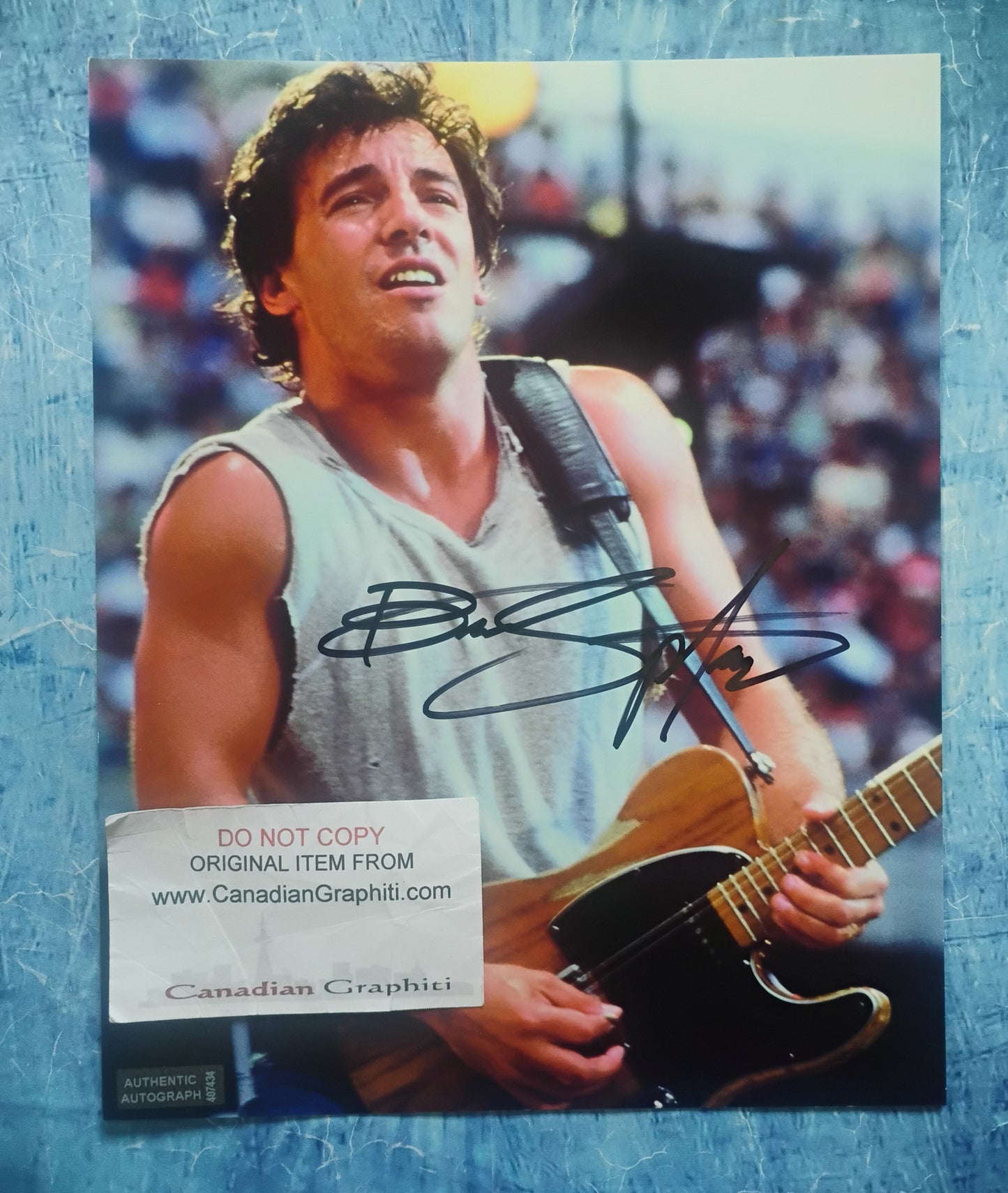 Bruce Spingsteen Hand Signed Autograph 8x10 Photo COA