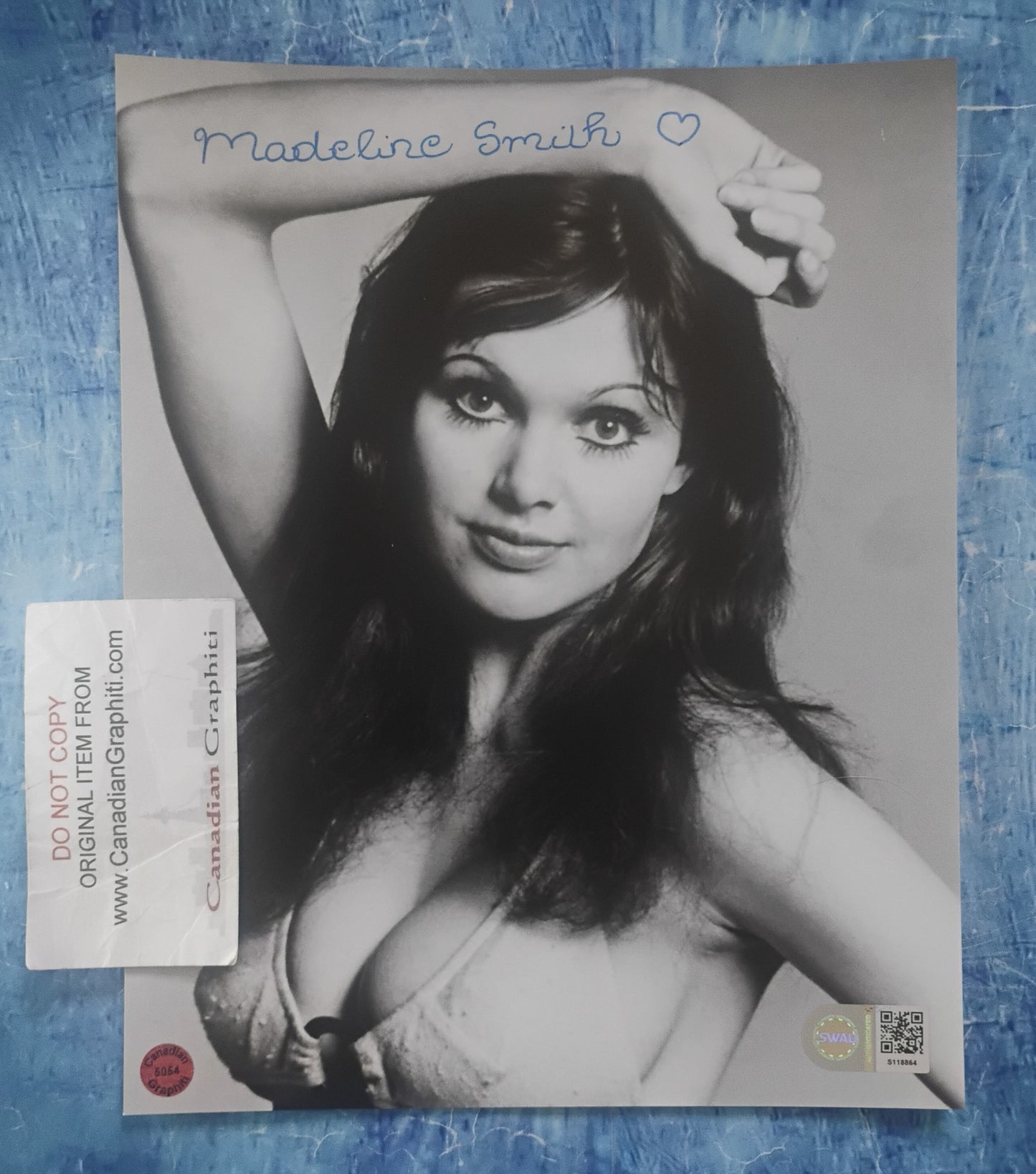 Madeline Smith Hand Signed Autograph 8x10 Photo SWAU COA Bond Girl