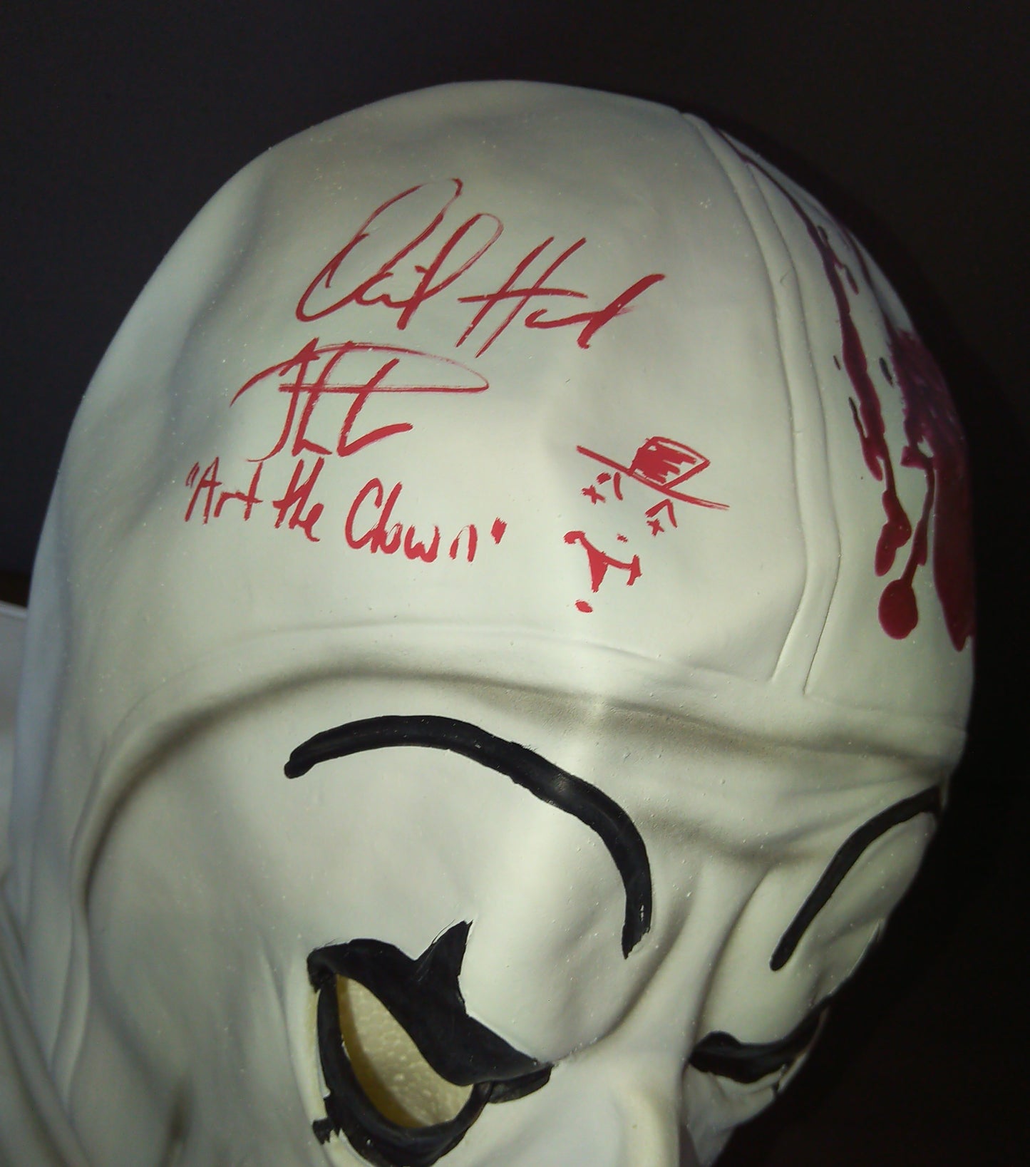 David Howard Thornton Hand Signed Autograph Art The Clown Mask COA Terrifier