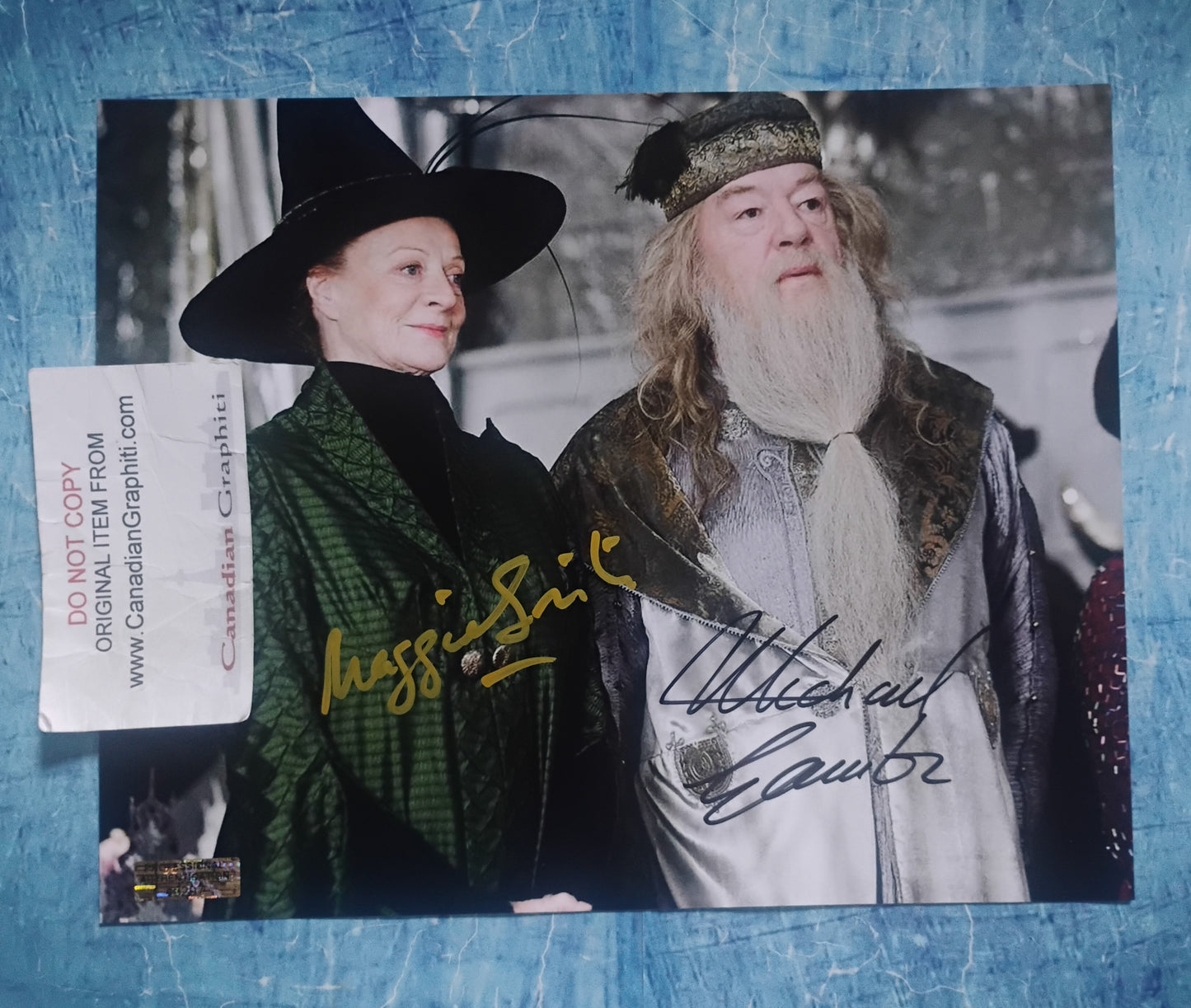 Maggie Smith & Michael Gambon Hand Signed Autograph 8x10 Photo COA Harry Potter