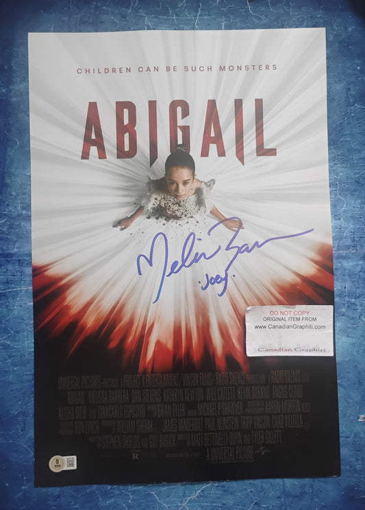 Melissa Berrera Hand Signed Autograph 12x18 Photo BAS COA Abigail