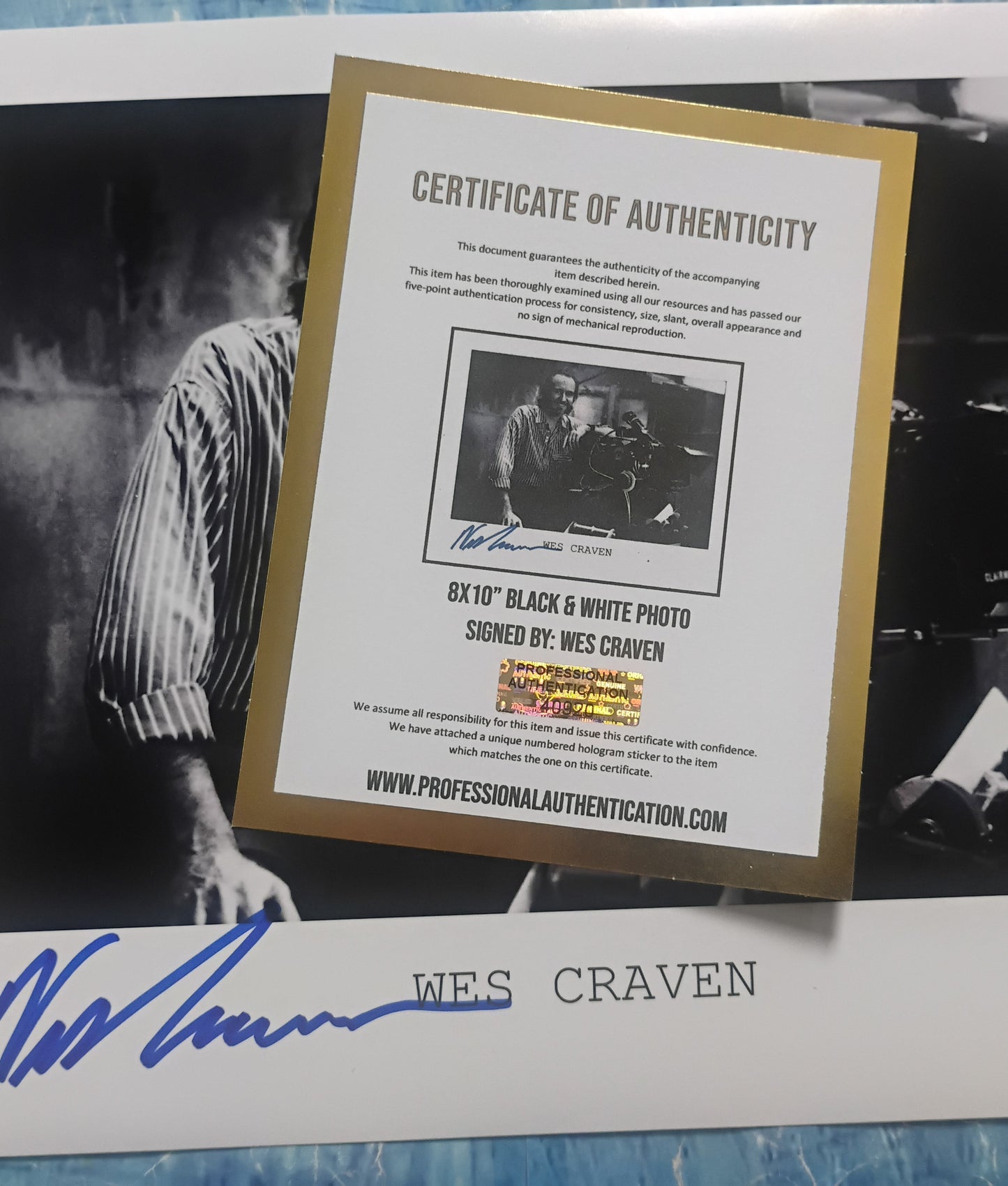 Wes Craven Hand Signed Autograph 8x10 Photo COA