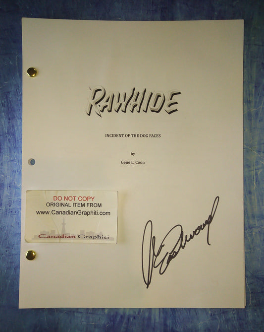 Clint Eastwood Hand Signed Autograph Rawhide Script COA