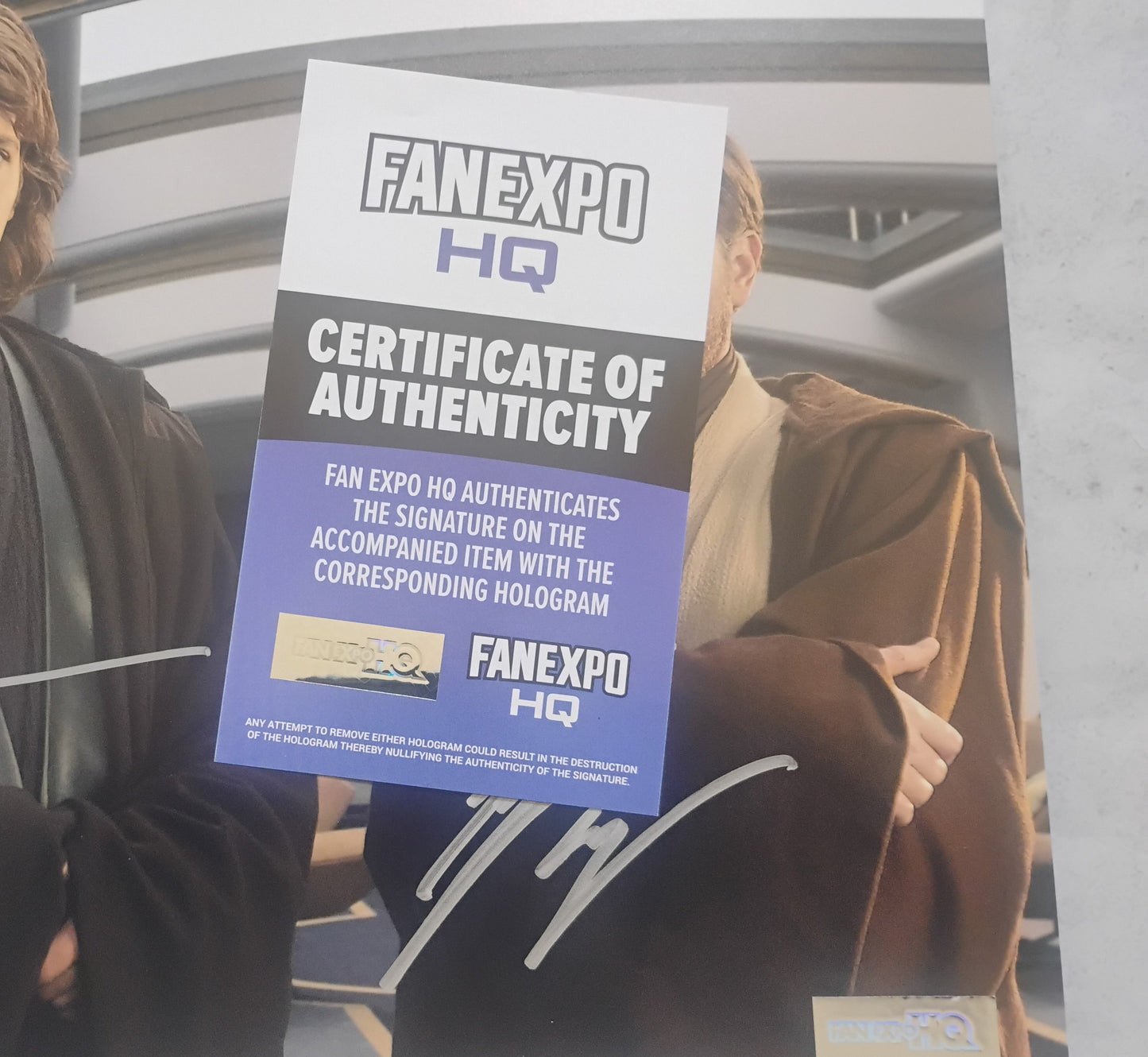 Hayden Christensen & Ewan McGregor Hand Signed Autograph 8x10 Photo COA Star Wars