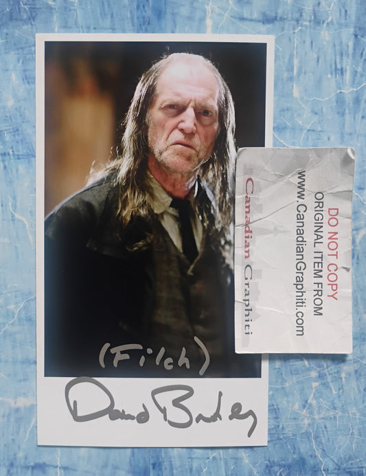 David Bradley Hand Signed Autograph Photo COA Harry Potter