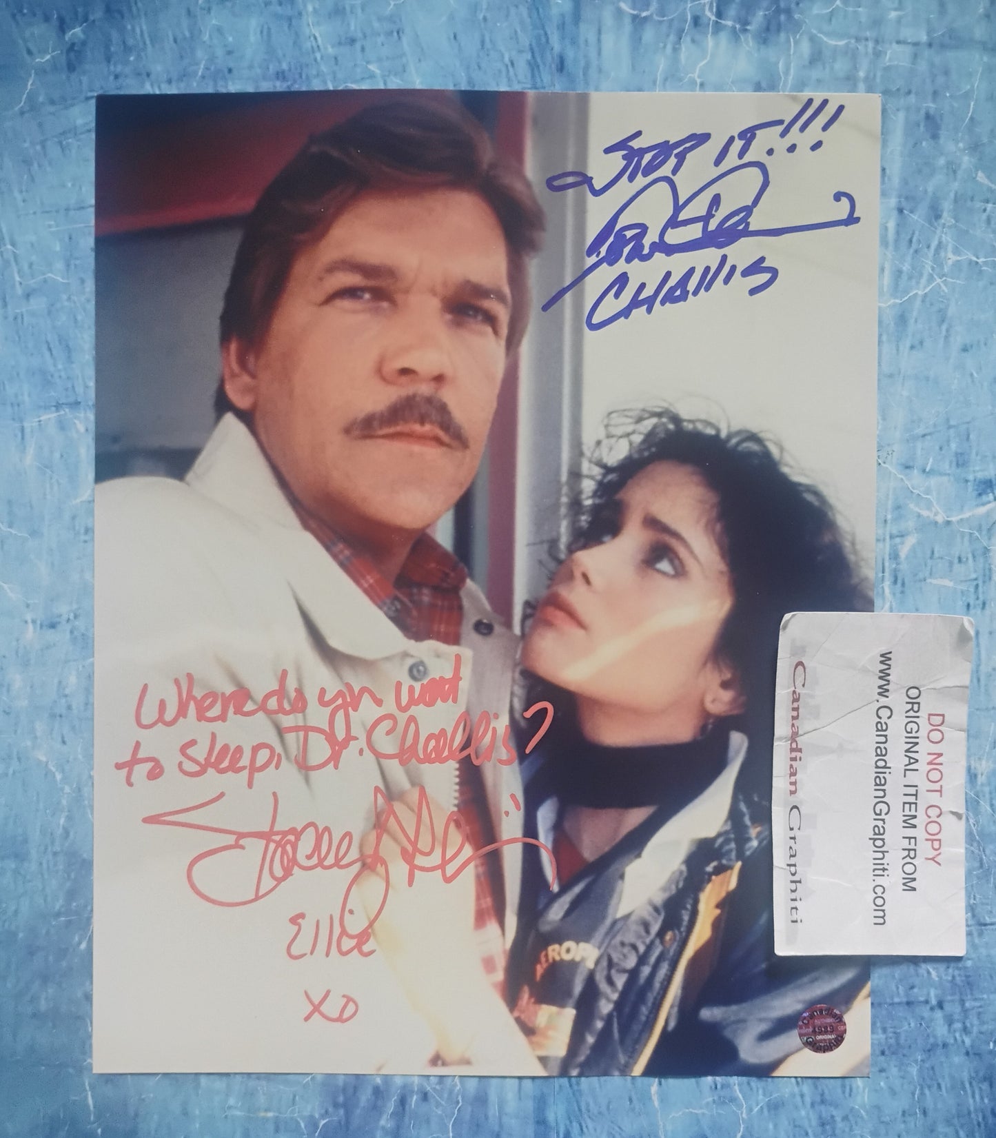 Tom Atkins & Stacey Nelkin Hand Signed Autograph 8x10 Photo COA Halloween III