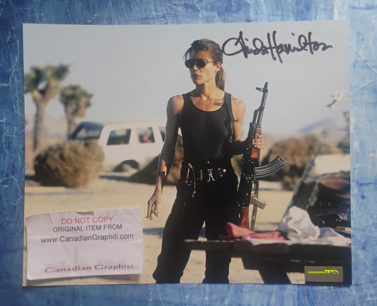 Linda Hamilton Hand Signed Autograph 8x10 Photo COA The Terminator