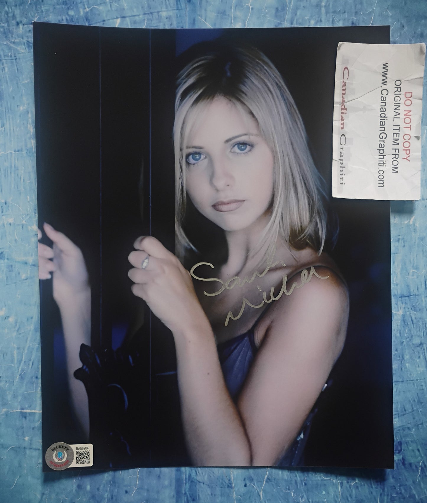 Sarah Michelle Gellar Hand Signed Autograph 8x10 Photo BAS COA Buffy The Vampire Slayer