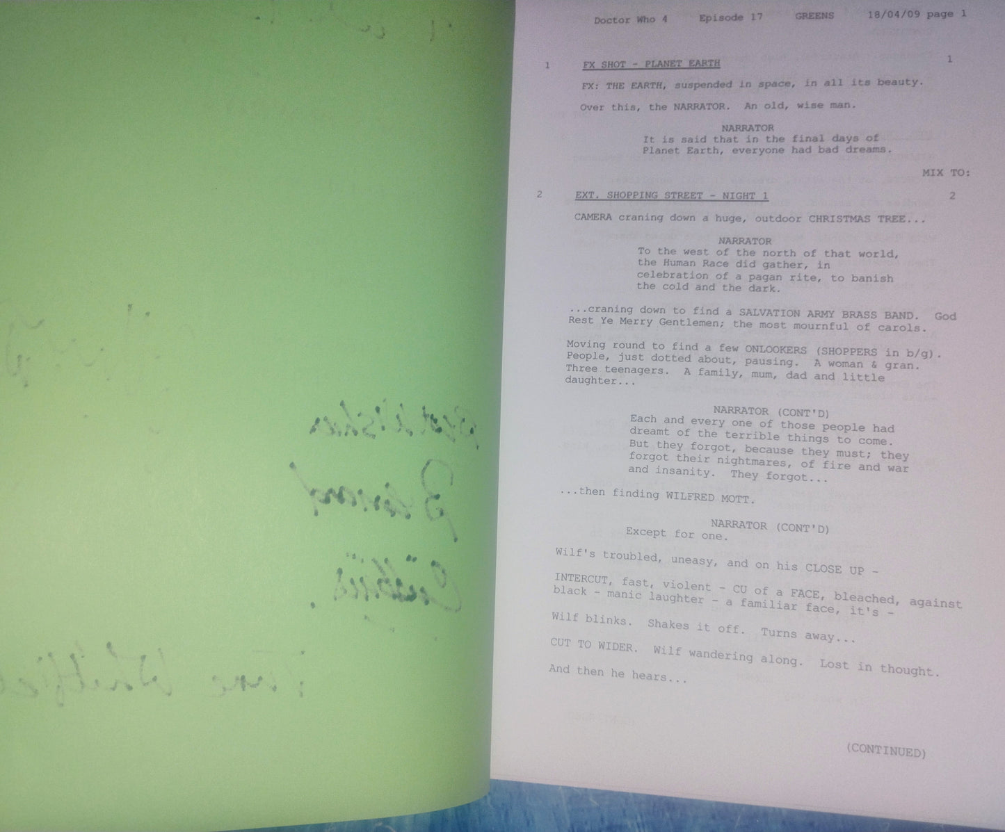 Doctor Who 4x Hand Signed Autograph Script COA David Tennant