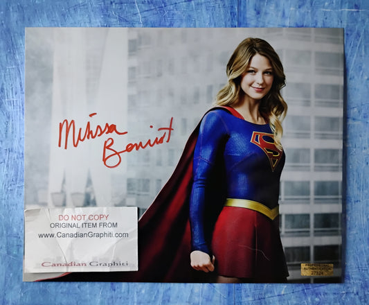 Melissa Benoist Hand Signed Autograph 8x10 Photo COA Supergirl