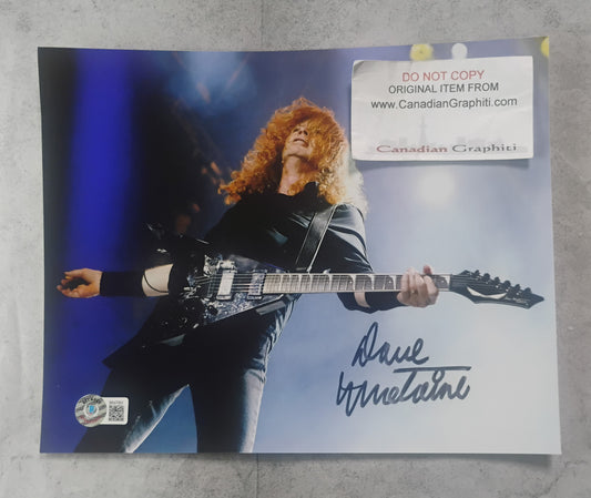 Dave Mustaine Hand Signed Autograph 8x10 Photo BAS COA Megadeth