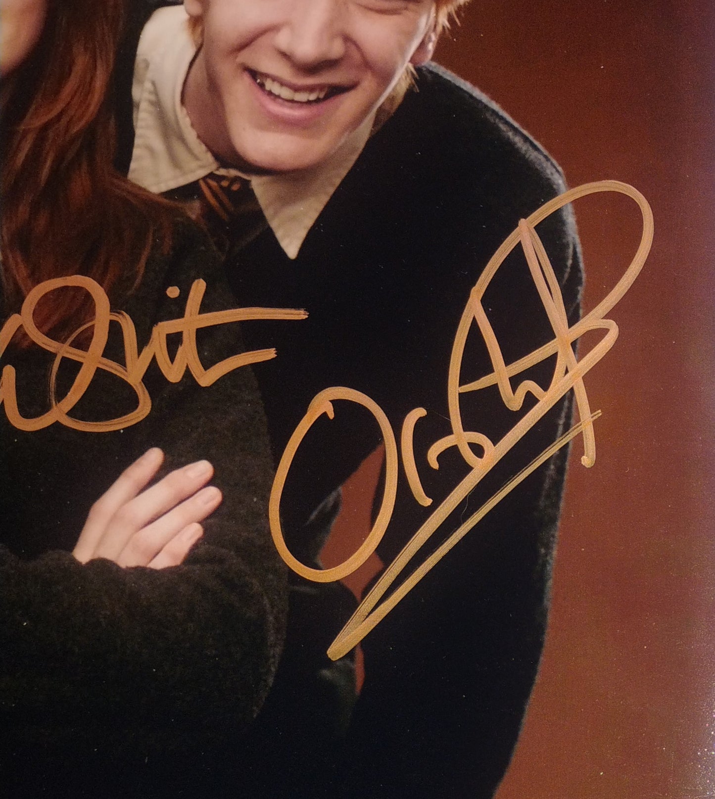 Bonnie Wright, James & Oliver Phelps Hand Signed Autograph 11x14 Photo OPix COA Harry Potter