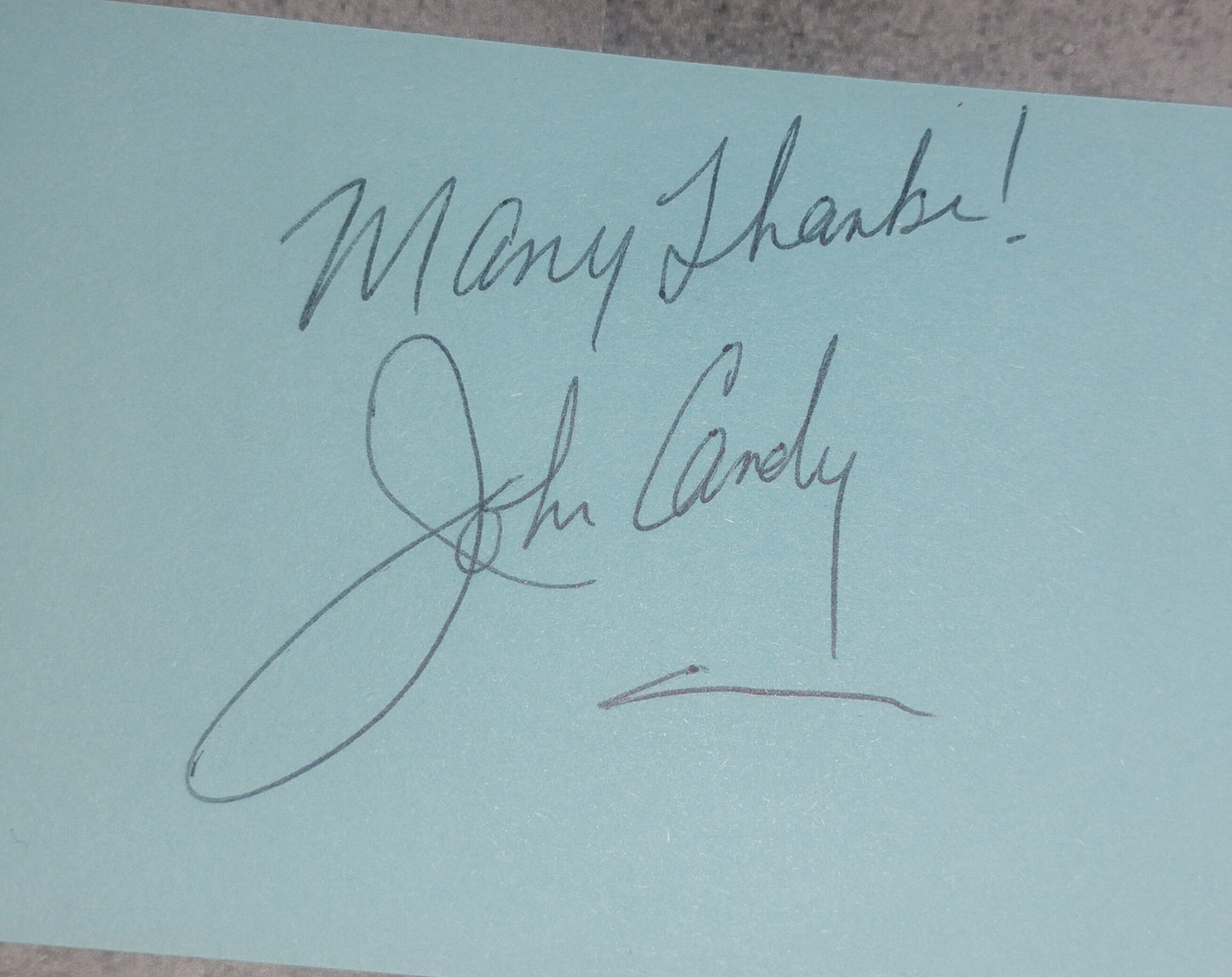 John Candy Hand Signed Autograph Index Card COA