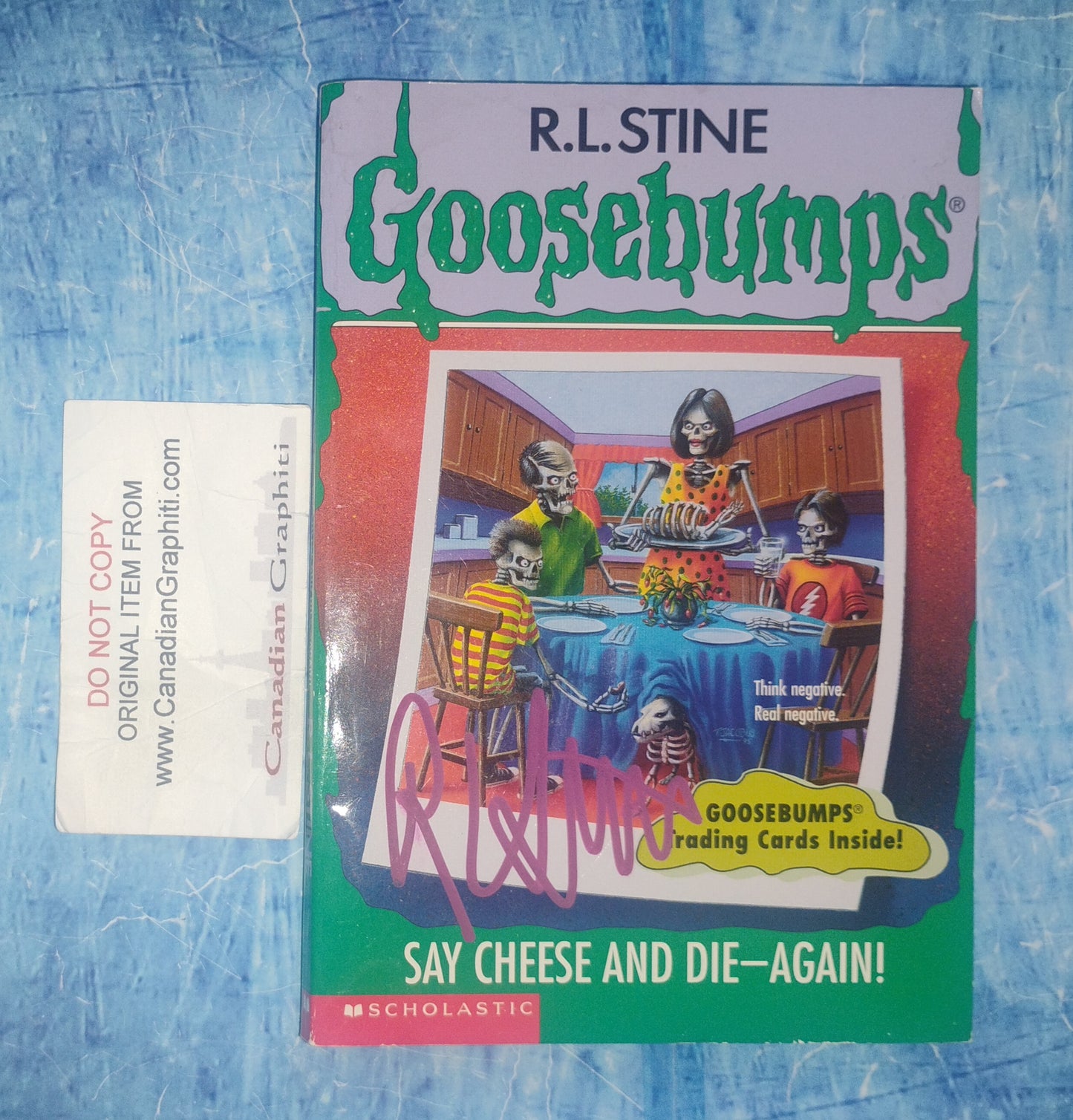 R.L. Stine Hand Signed Autograph Goosebumps Book COA