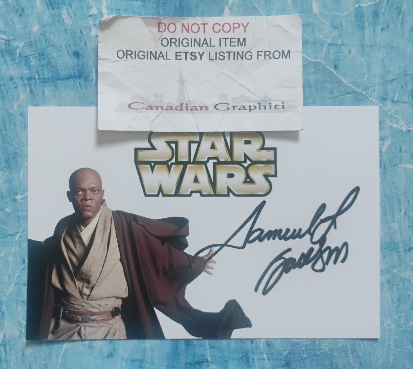 Samuel L Jackson Hand Signed Autograph Photo COA Star Wars