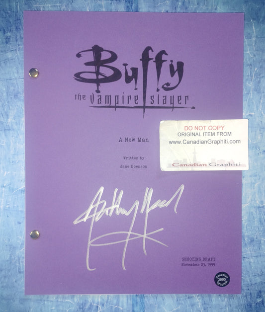 Anthony Head Hand Signed Autograph Buffy The Vampire Slayer Script COA