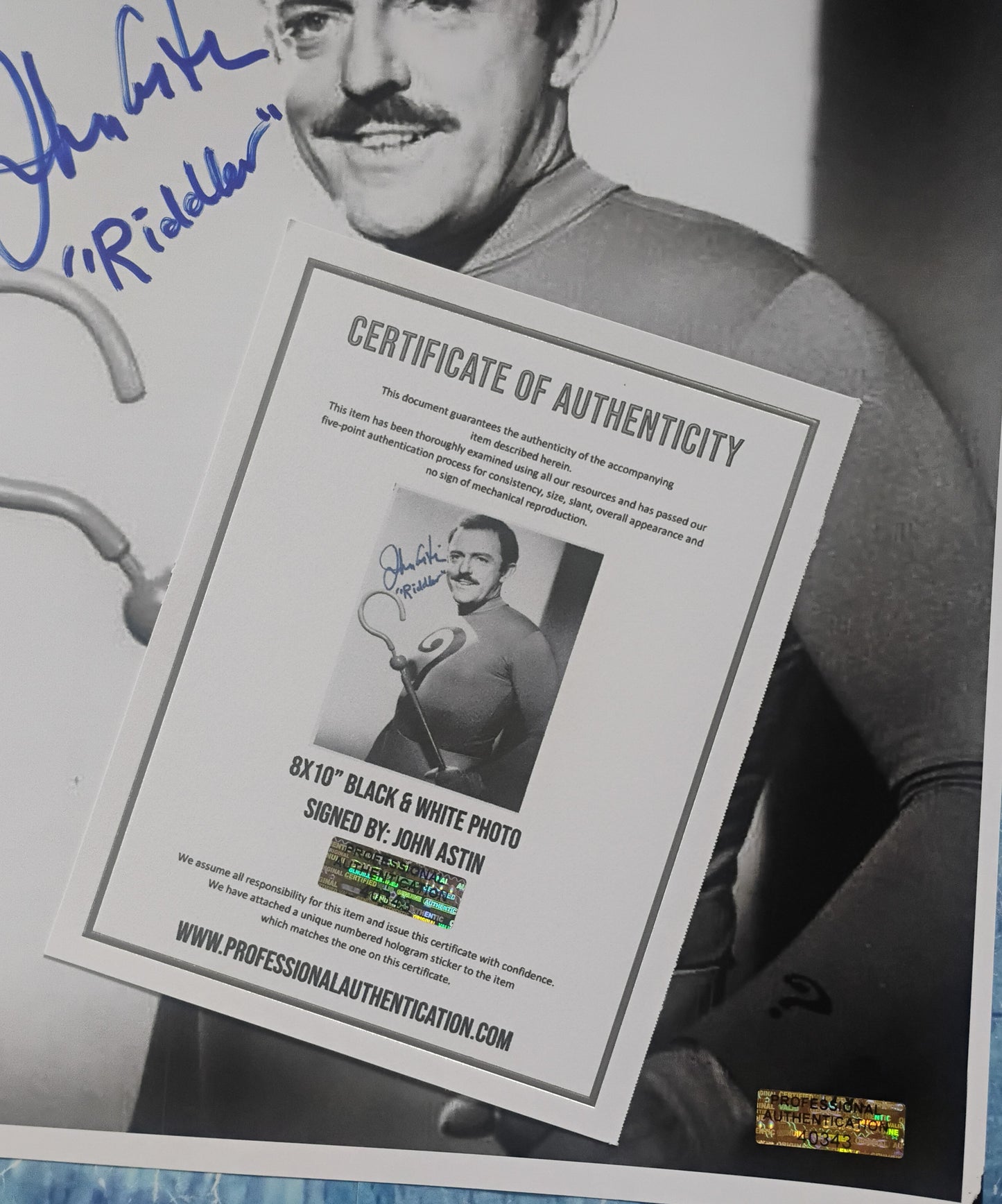 John Astin Hand Signed Autograph 8x10 Photo COA Batman