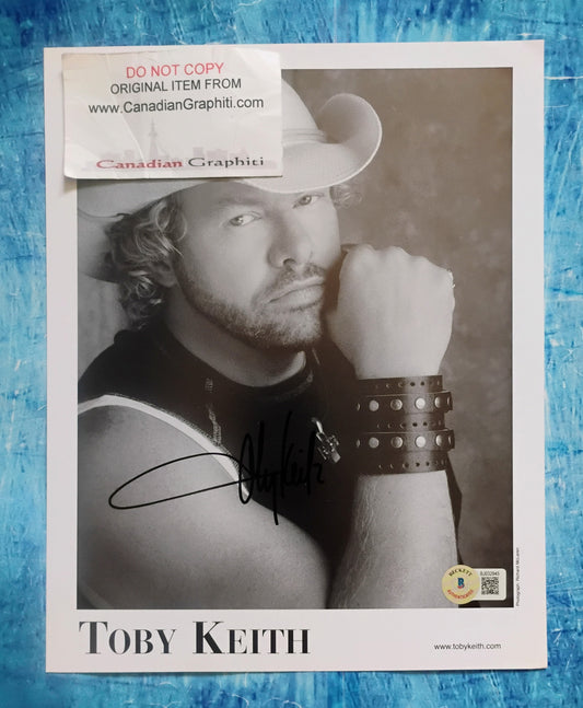 Toby Keith Hand Signed Autograph 8x10 Photo BAS COA