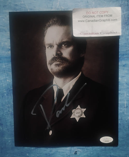 David Harbour Hand Signed Autograph 8x10 Photo JSA COA Stranger Things