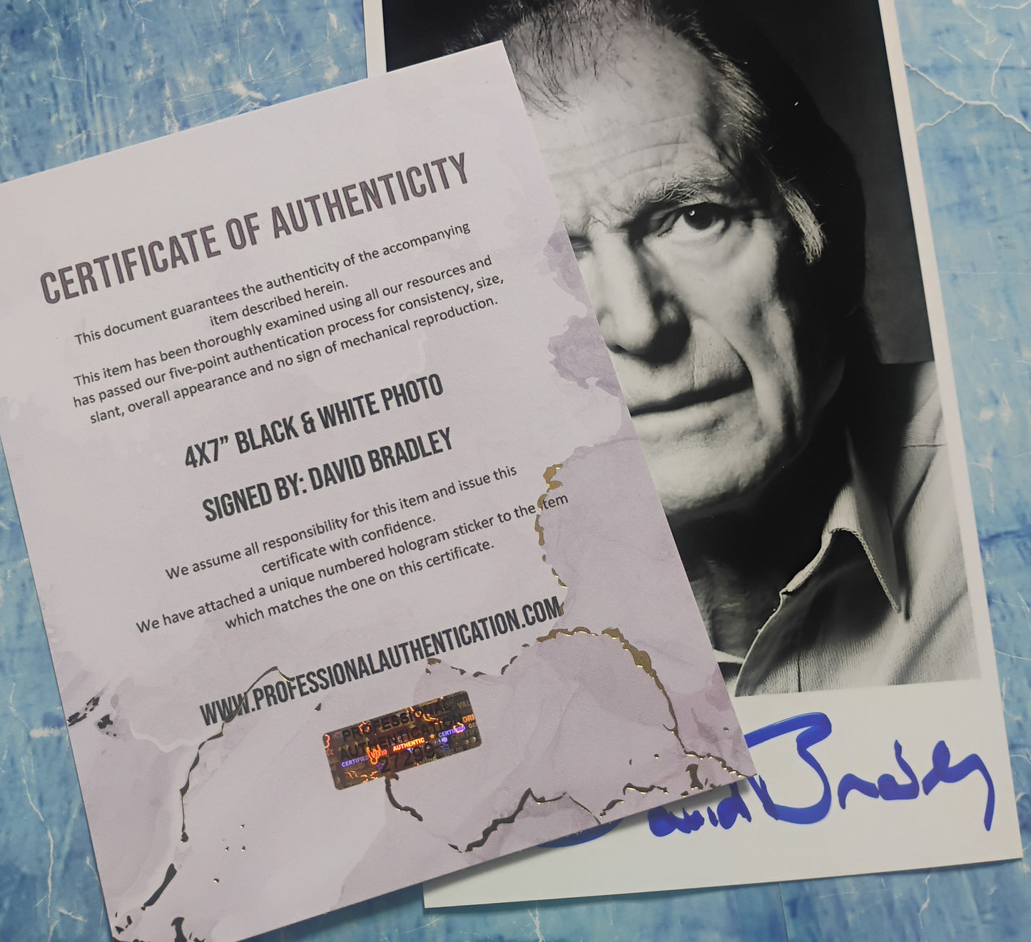 David Bradley Hand Signed Autograph Photo COA