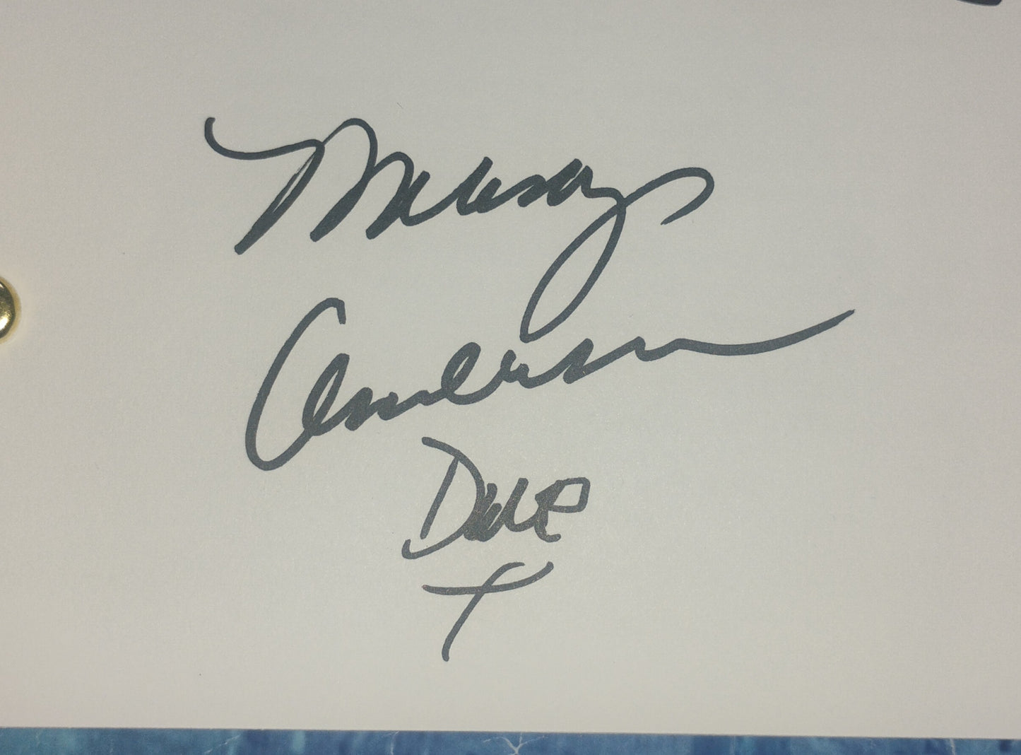 Sam J Jones & Melody Anderson Hand Signed Autograph Flash Gordon Script JSA COA