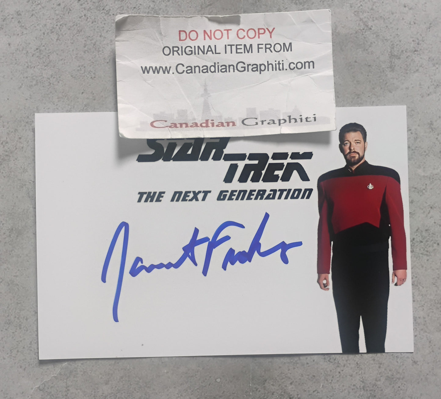 Jonathan Frakes Hand Signed Autograph Photo COA Star Trek