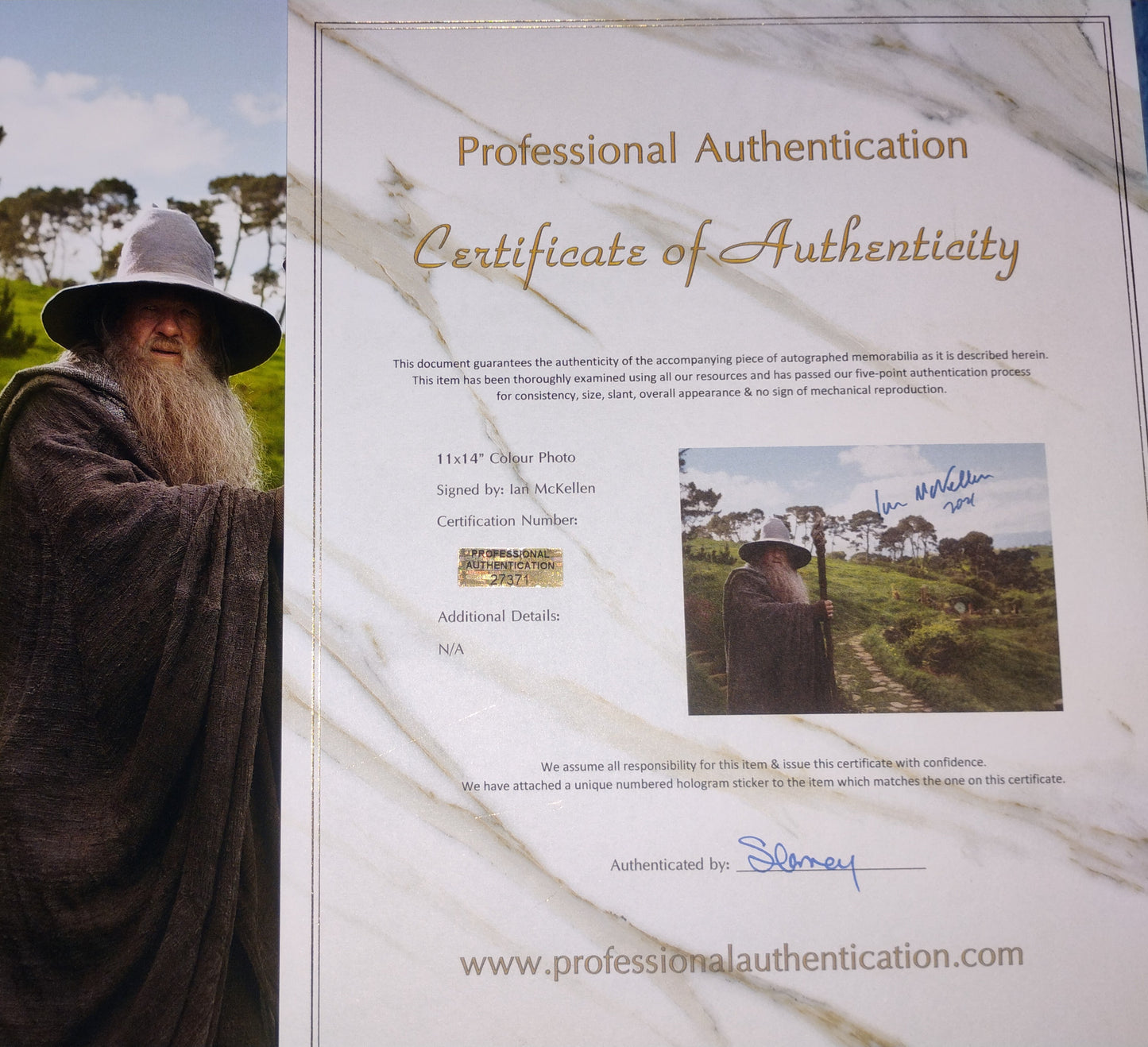 Ian McKellen Hand Signed Autograph 11x14 Photo COA Lord Of The Rings