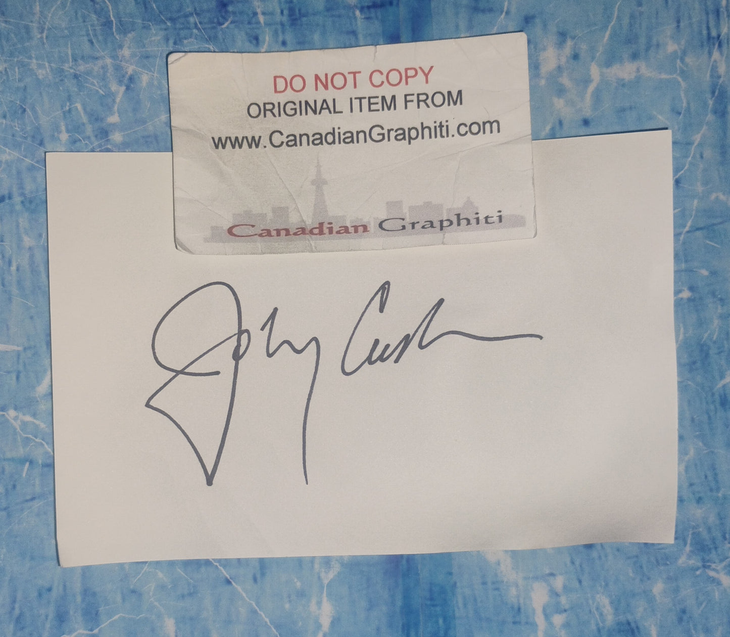Johnny Cash Hand Signed Autograph Index Card COA