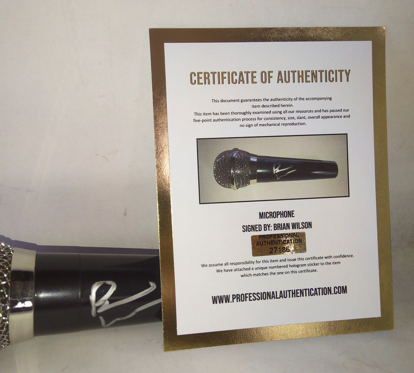 Brian Wilson Hand Signed Autograph Microphone COA The Beach Boys