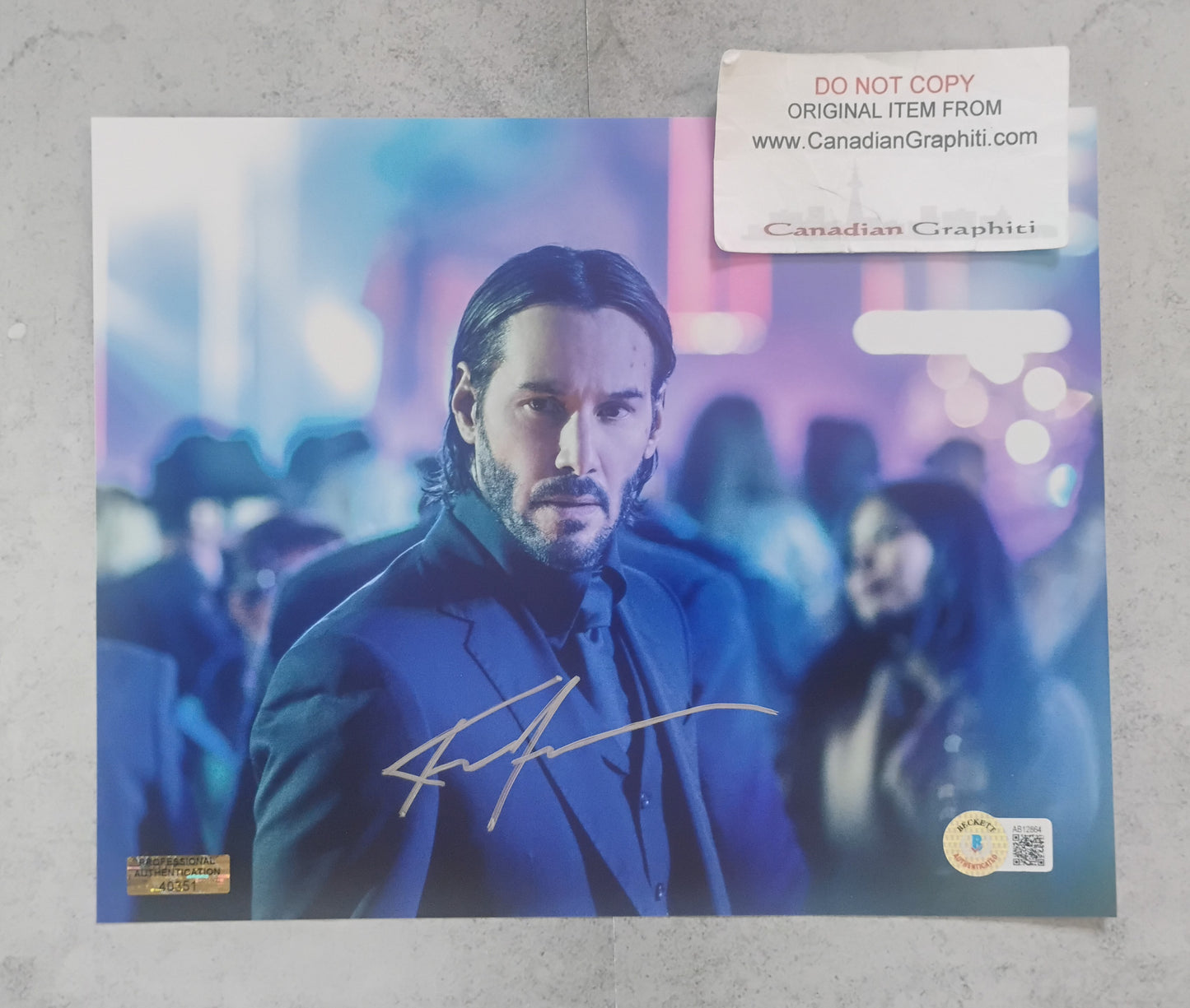 Keanu Reeves Hand Signed Autograph 8x10 Photo BAS COA John Wick