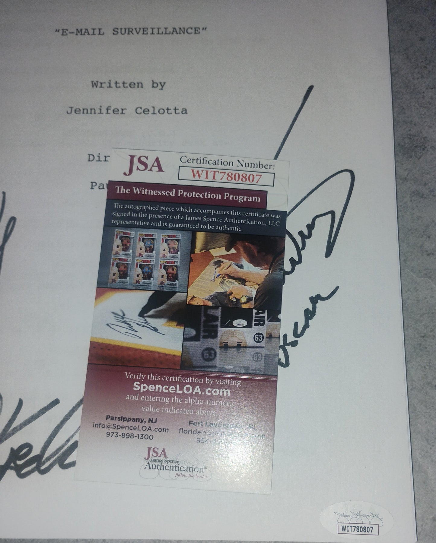 The Office 3x Cast Hand Signed Autograph Script COA